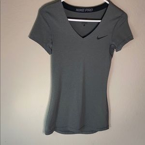 Nike Gray Dri-Fit V-neck